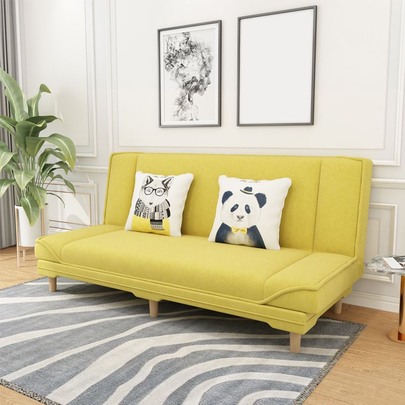 31.5 " H Contemporary Linen Armless Convertible Sleeper Sofa