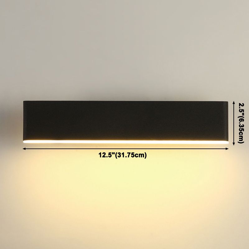 Nordic Modern Wall Lighting 1-Light LED Squared Sconce Light for Bedroom