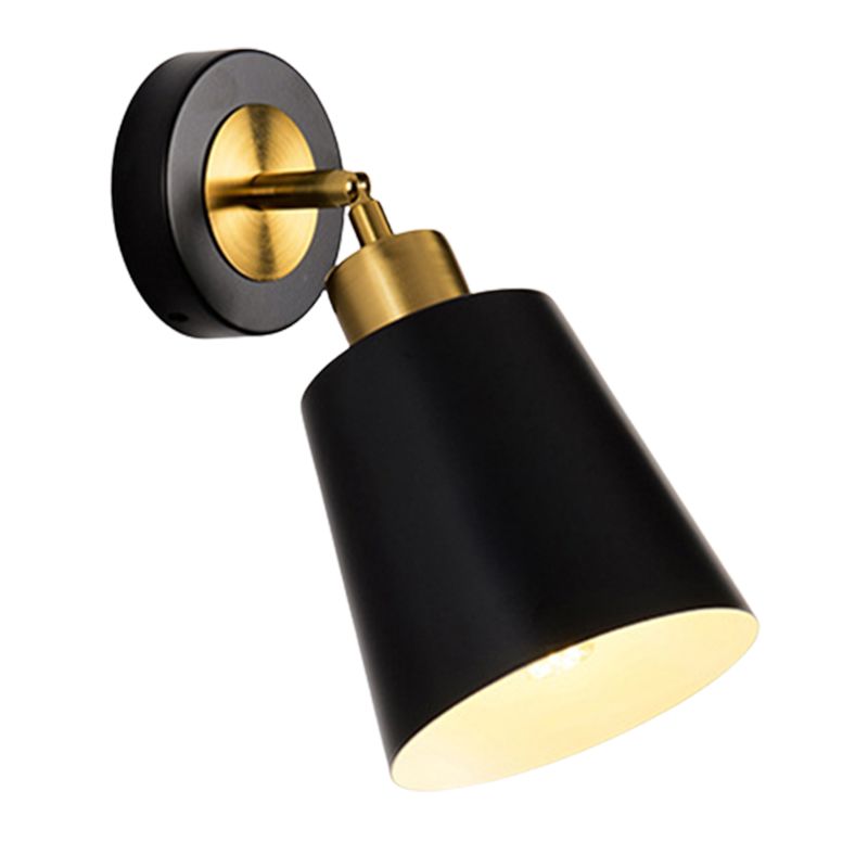 Contemporary Metal Shaded Lighting White/Black Wall Light for Room