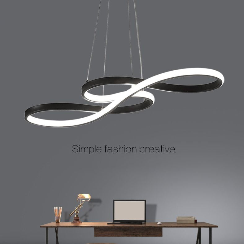 Luz de colgante de colgante de estilo minimalista moderno lámparas colgantes de aluminio