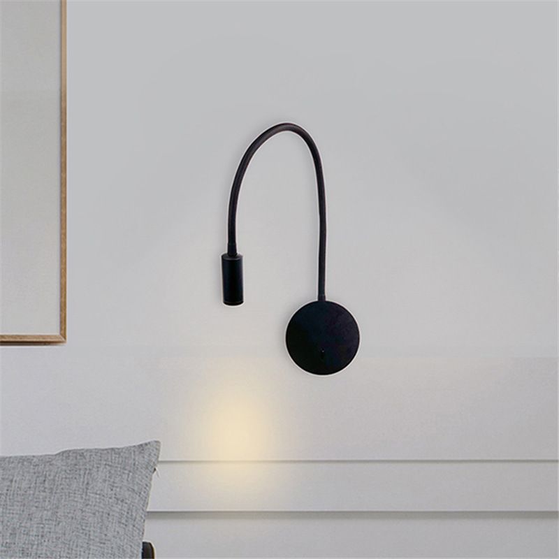 Contemporary Style Cylinder Wall Mounted Light Metal 1 Light Reading Wall Light