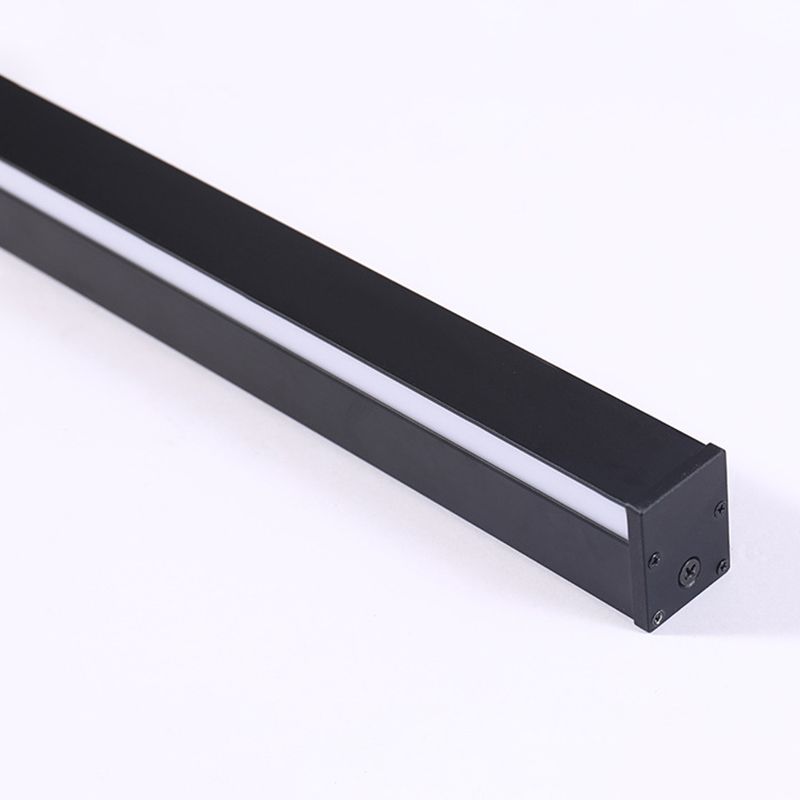 Metal Linear Wall Sconce Lighting Minimalist-Style LED Sconce Light Fixture in Black
