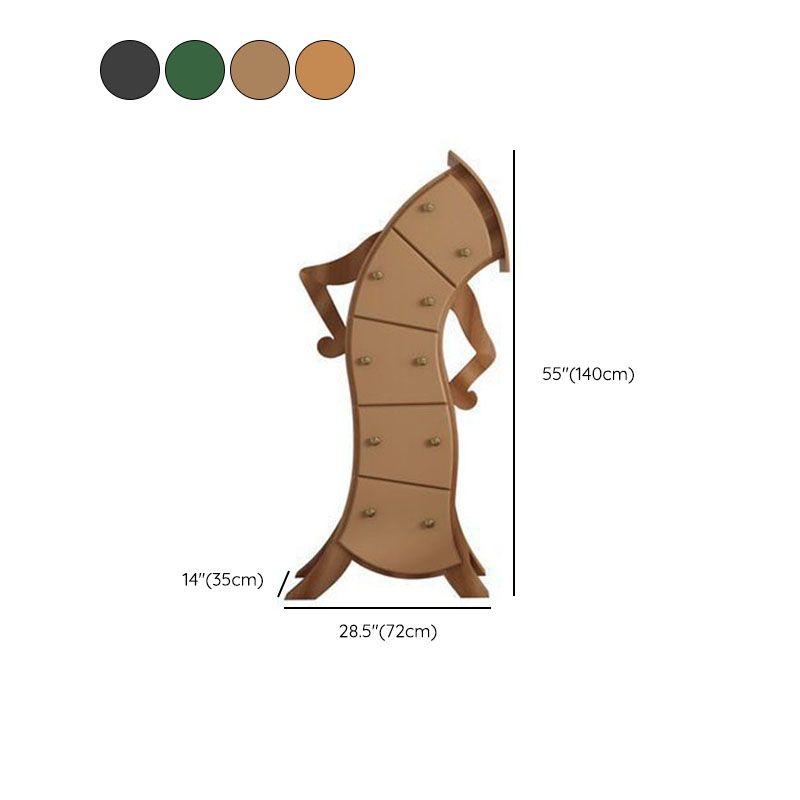 Glam Lingerie Chest Birch Vertical Storage Chest with Drawers for Bedroom