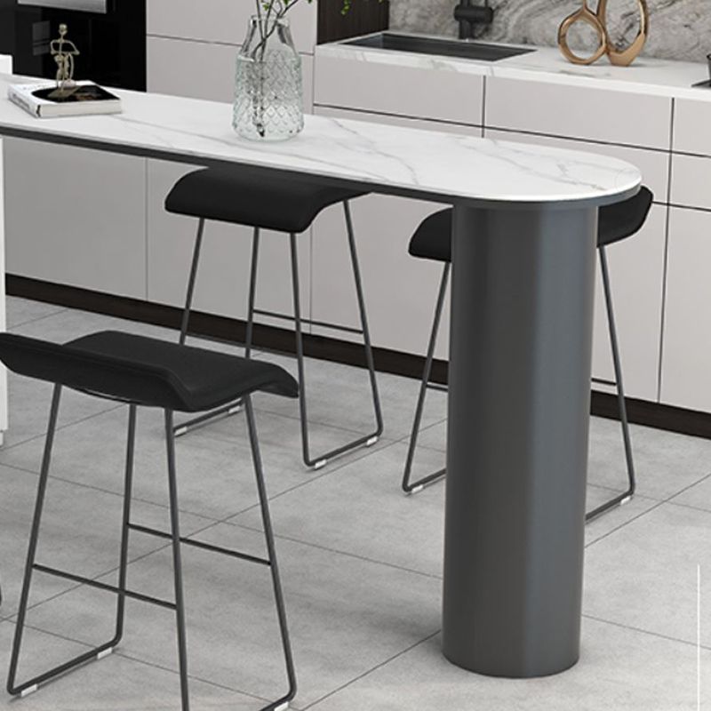 Free Form Stone Bar Dining Table Modern Bar Height Pub Table for  Living Room