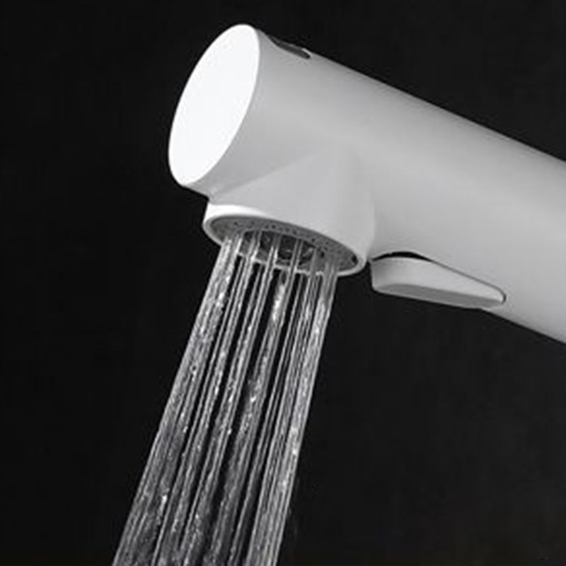 Contemporary Vessel Faucet Copper Single Handle Low Arc Retractable Vessel Faucet