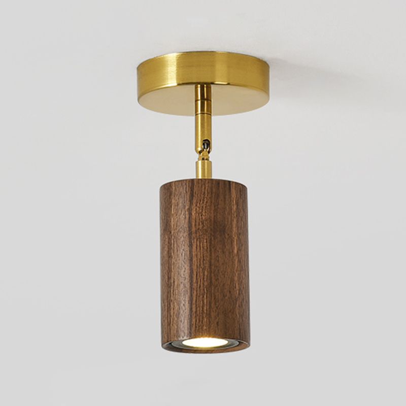 Modern Flush Mount Cylinder Shape Ceiling Light with Metal Shade for Passage