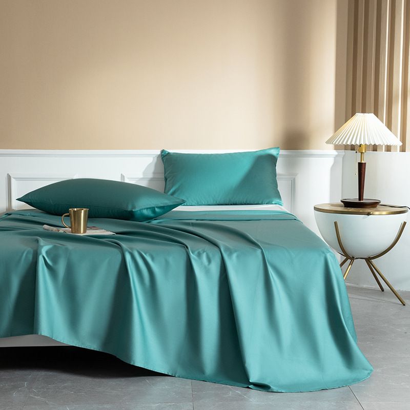 Sateen Weave Sheet Fade Resistant Non-Pilling Solid Color Soft Bed Sheet