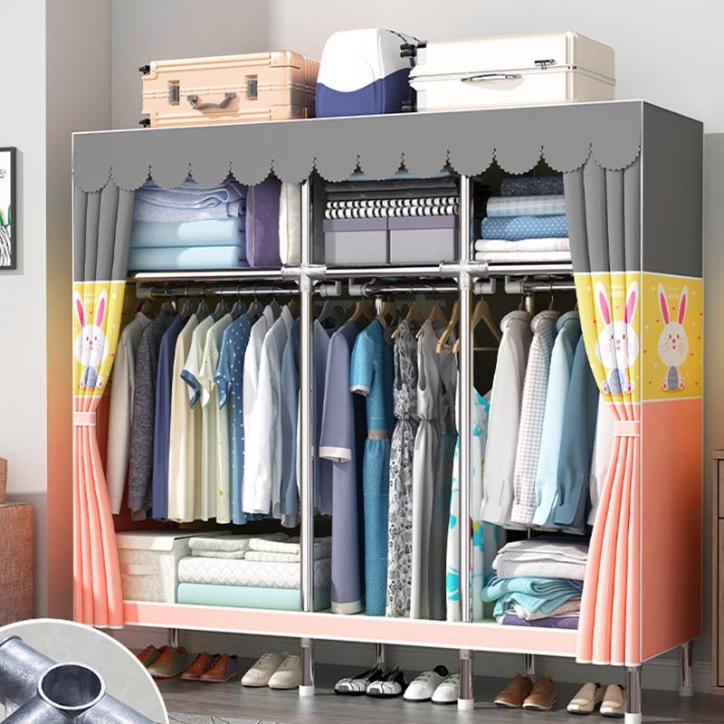 Contemporary Wardrobe Armoire Metal Wardrobe Closet for Bedroom