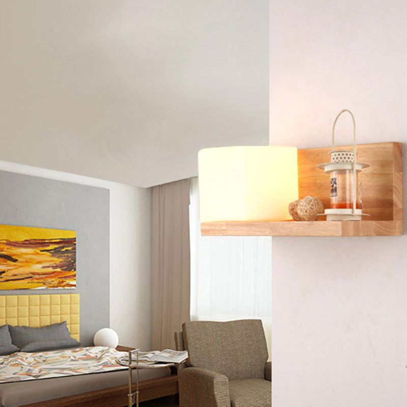 Modernos apliques de luz de pared de vidrio Square 1 luces de montaje de pared de 1 luces, barcos sin decoraciones