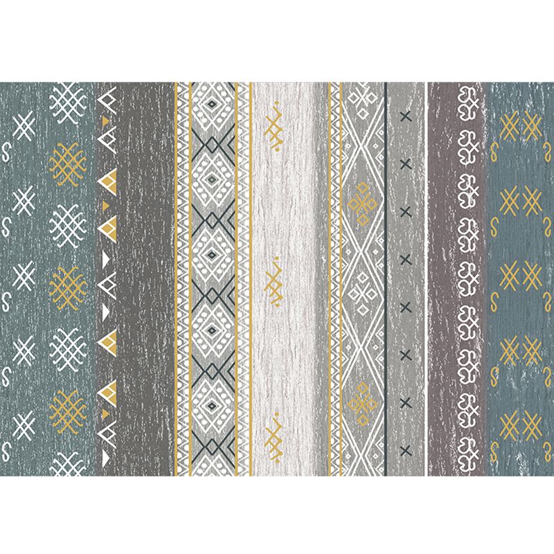 Südwestlicher Stammesdruck Teppich Multi-farbiger Polypropylen Teppich Anti-Rutschtier-Friendly-Waschmaschine für Familienzimmer
