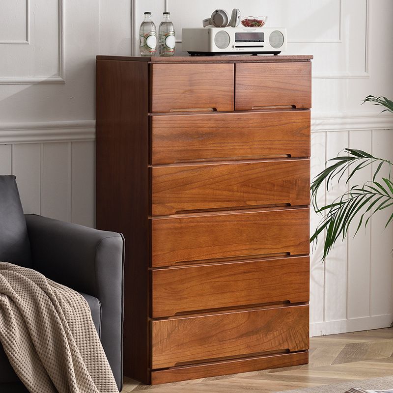 Brown Solid Wood Accent Chest with Drawers 16.92" Wide Contemporary Chest