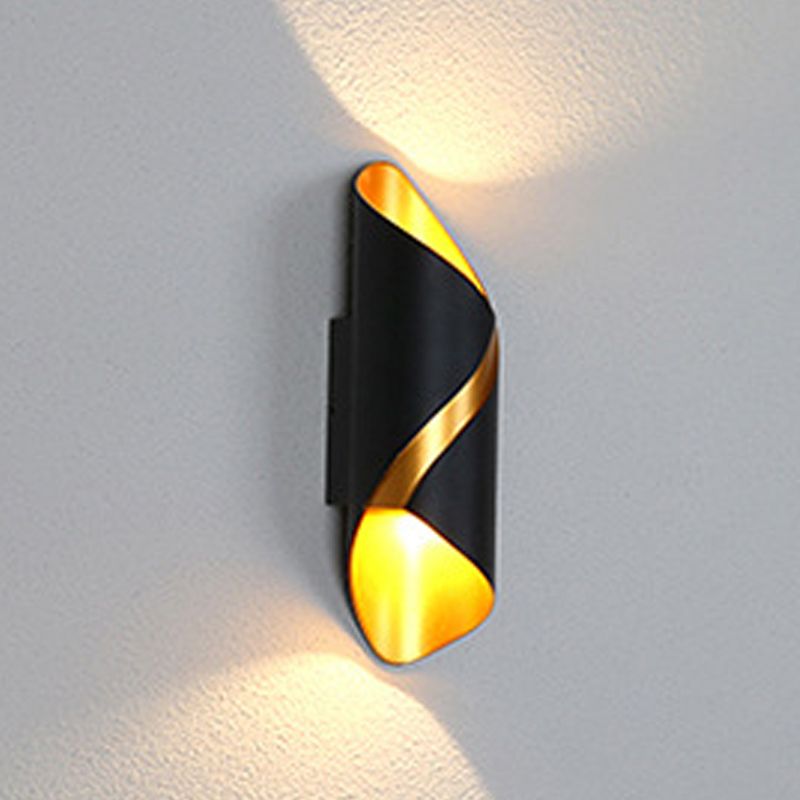 Contemporary Aluminum Wall Light Geometric Shape 2 Lights Wall Sconce for Bedroom