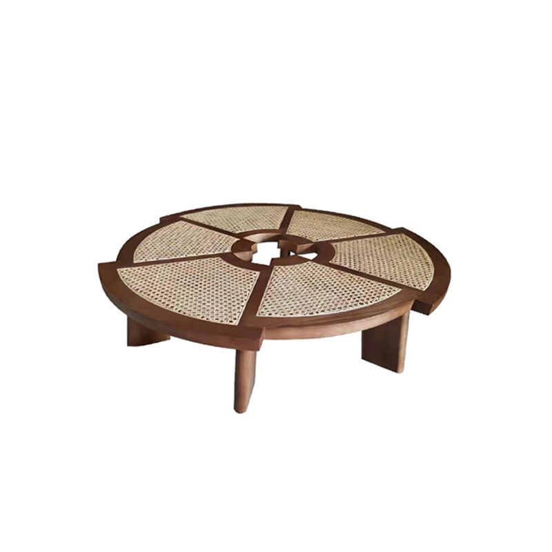 Nordic Style Cocktail Table Solid Wood Walnut/wood Coffee Table