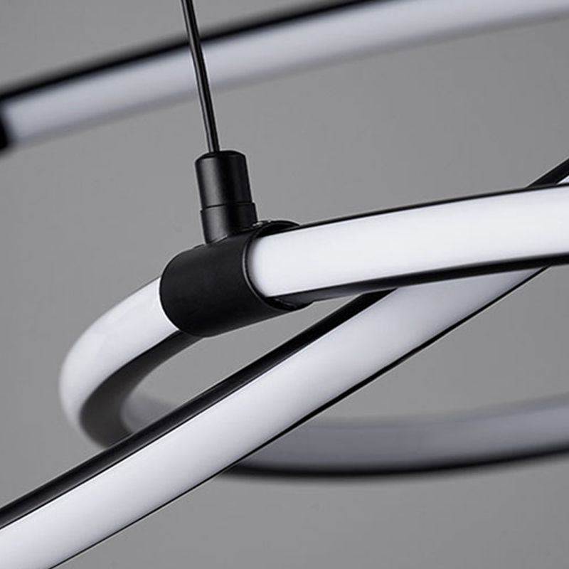 Modern Style Twist Shape Pendant Chandelier Metal 1 Light Chandelier Light