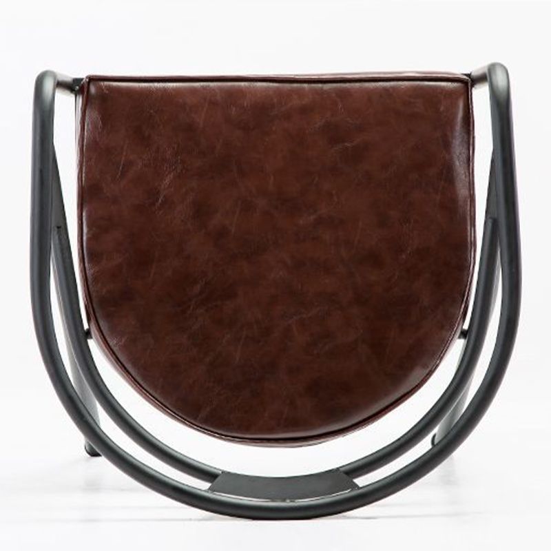 Industrial Upholstered Dining Chairs Metal Open Back Dining Chairs