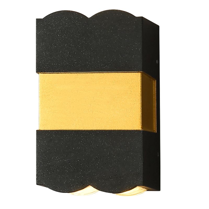 Estilo moderno de aluminio Luz de pared de pared negra LED LED de pared para aire libre