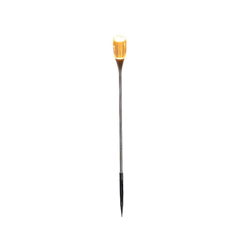 Tulip Shaped LED Stake Light Contemporary Acrylic Courtyard Lawn Lighting in Clear