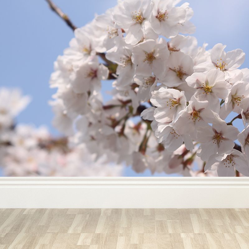 Cherry Mural Wallpaper Modern Decorative Bedroom Wall Covering, Custom Size Available