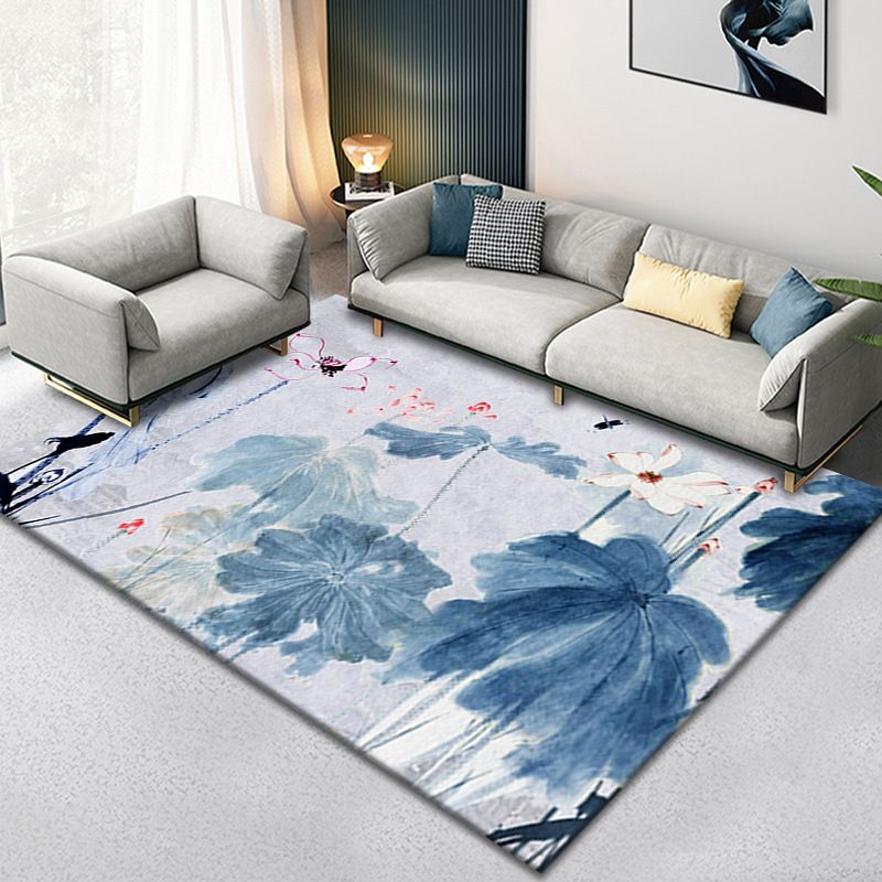 Tapis classique imprimé de branches d'encre, en Polyester mélangé de couleurs, résistant aux taches, pour l'intérieur, pour la décoration de la maison