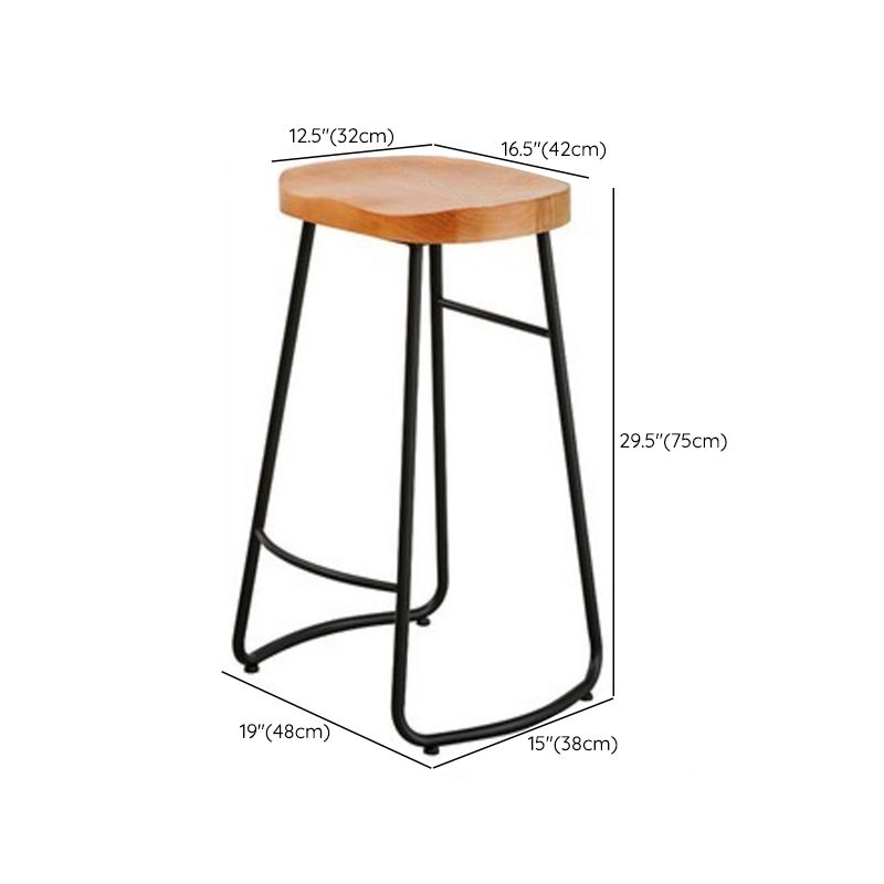 Armless Counter Height Stools Solid Wood Counter and Bar Stool