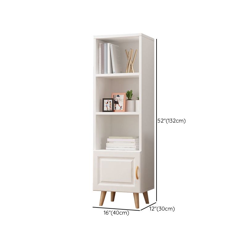 Contemporary Closed Back Bookshelf Standard Engineered Wood Bookcase