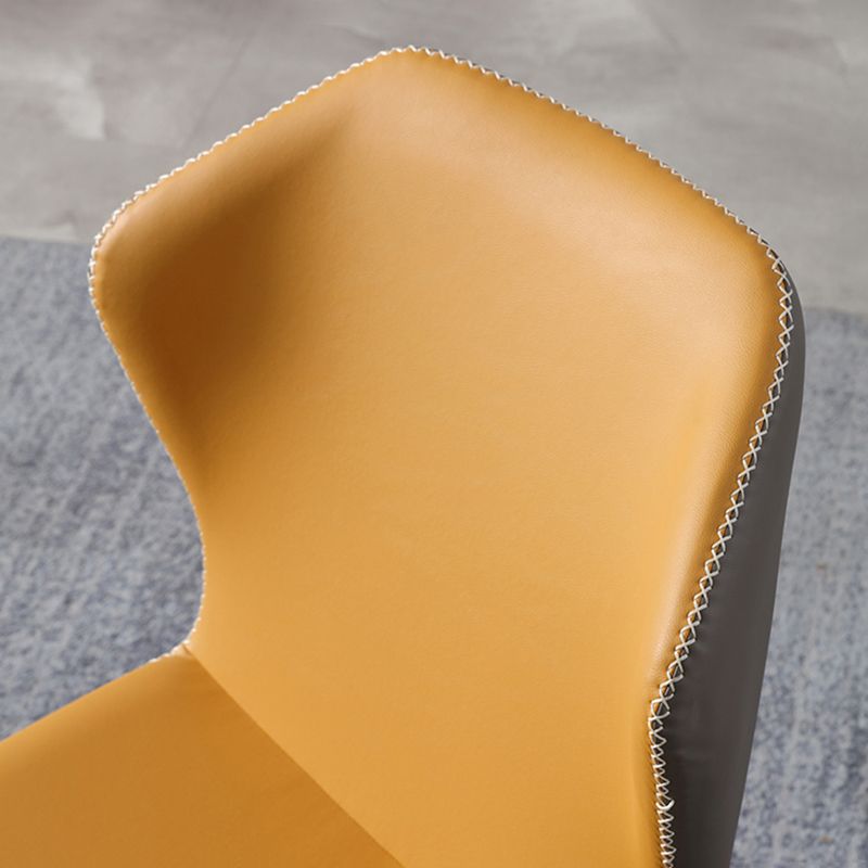 Sillas de comedor de metal industrial, silla lateral sin brazos para uso doméstico (juego de 2)