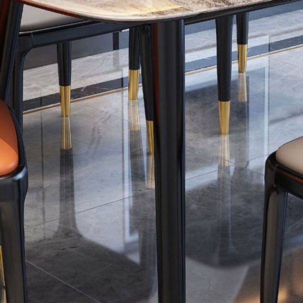 Nordic Sintered Stone Dining Room Set with Metal Base Dining Furniture for Home Use