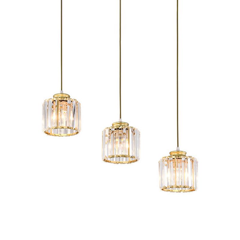 Luminaires de l'île contemporaine Crystal Cylinder Island Lights