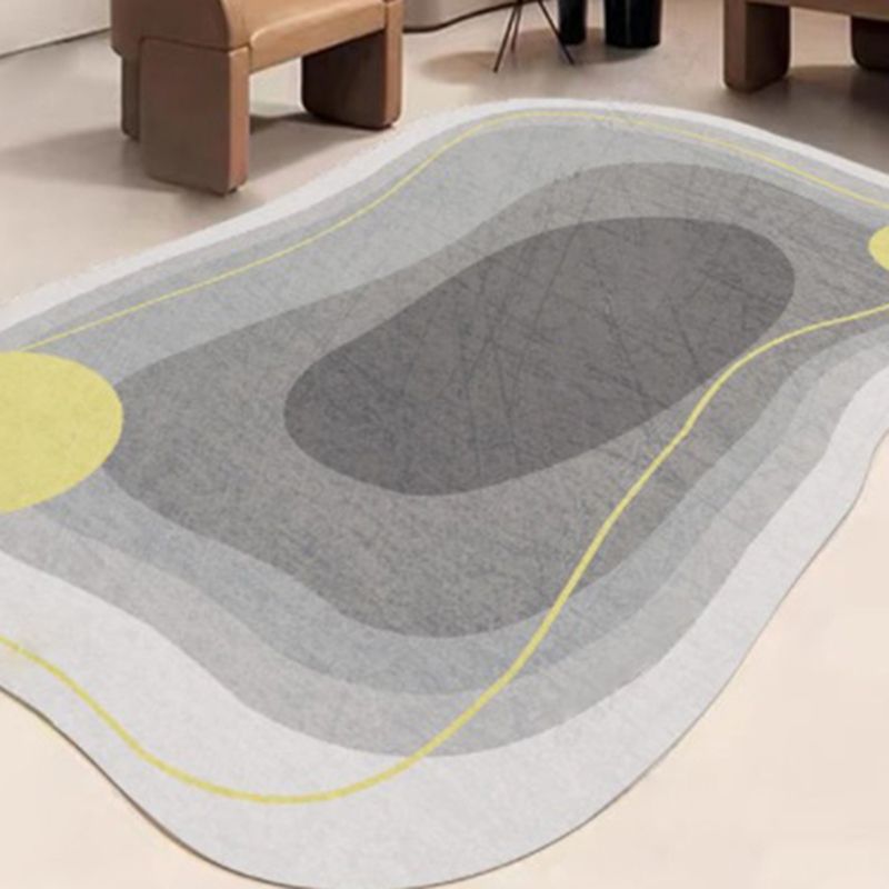 Ausgefallener Wohnzimmer Teppich Farbblock Polyester Fläche Teppich nicht rutschfestem Hintergrund Teppich