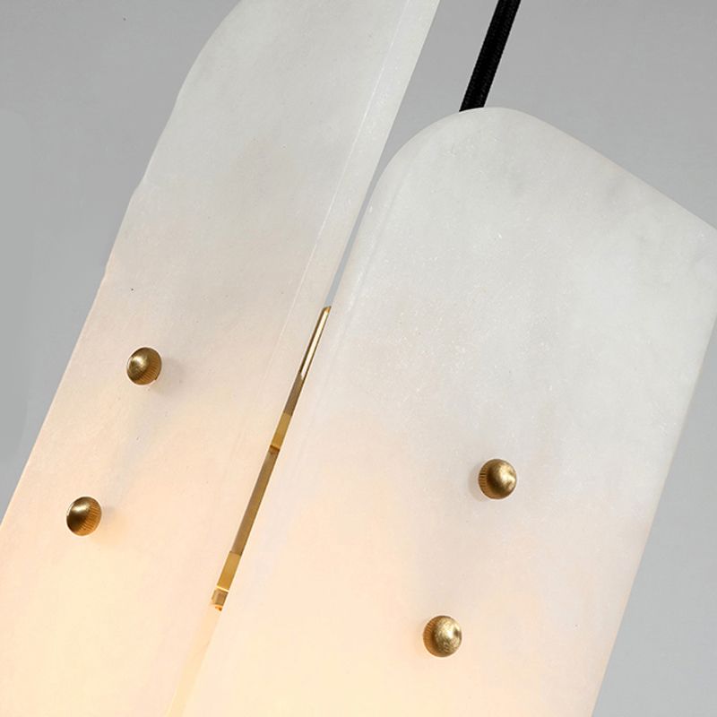 Unique Shape Hanging Lighting Modern Style Marble 1 Light Pendant Lamp for Bedroom