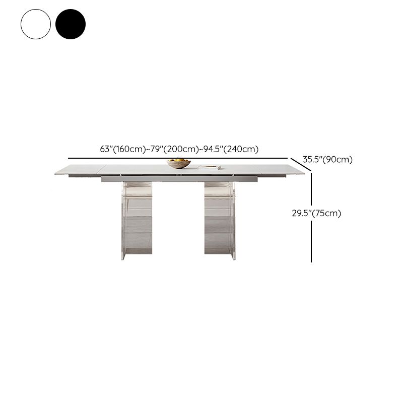 Contemporary 1/4/5/7 Pieces Furniture Rectangle Stone Dining Set for Home