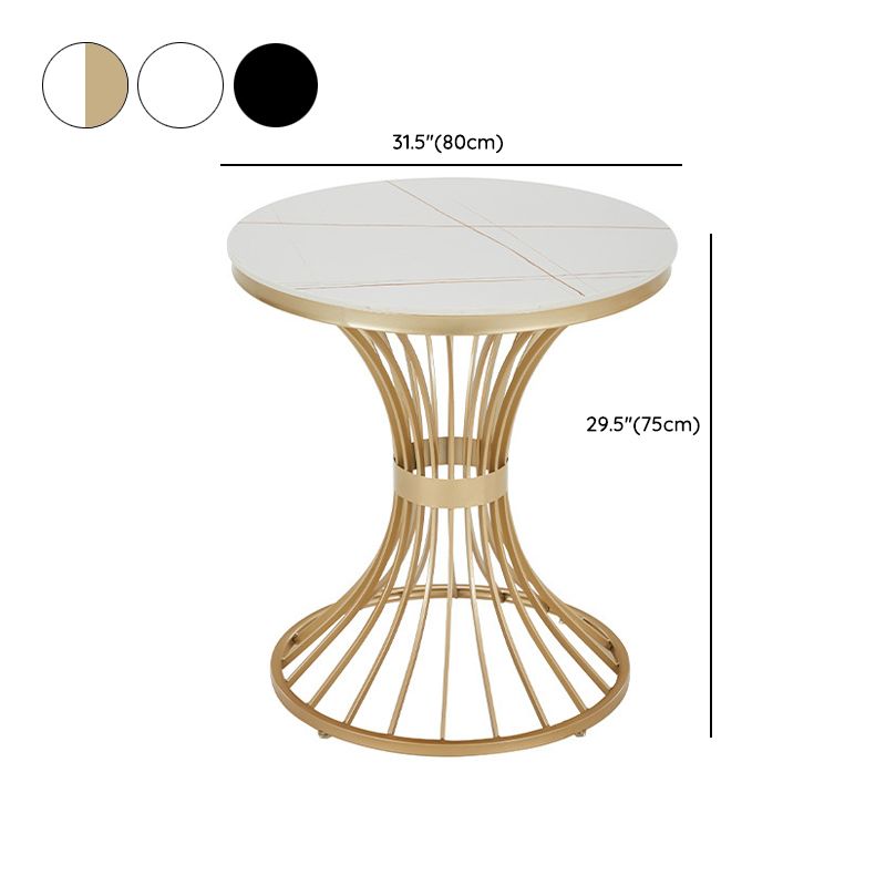Stone Top Round Dining Table Set for Home 1/3/4/5 Pieces Modern Dinette Set