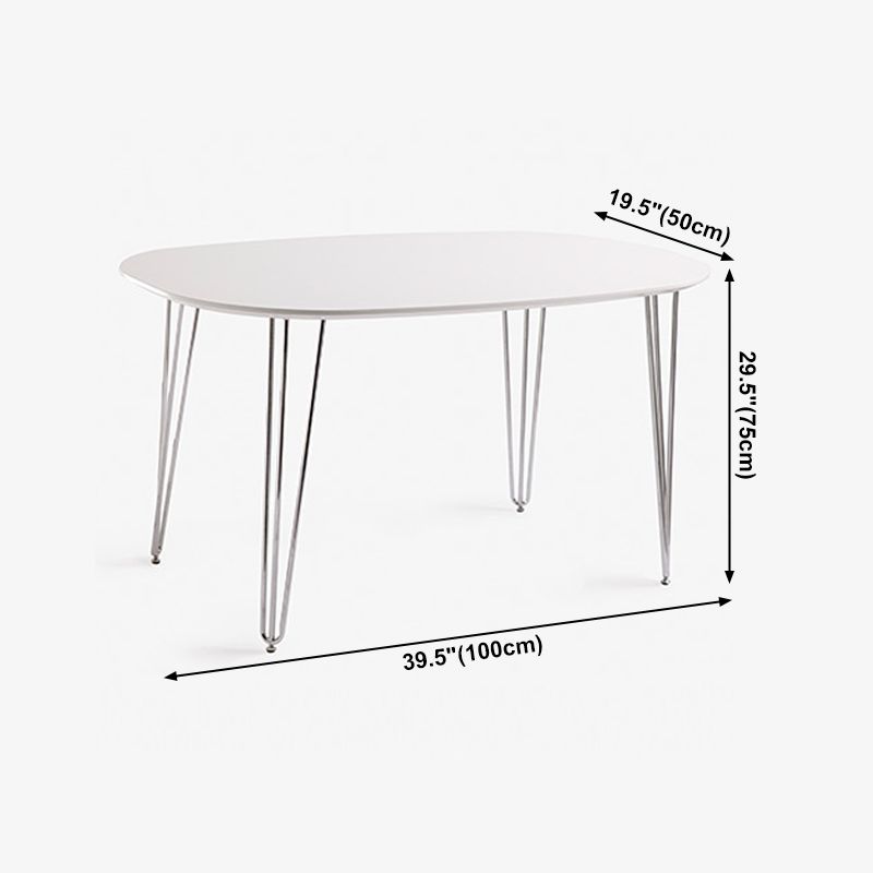 Sintered Stone Modern White Table for Restaurant Oval Dining Table with 4 Legs
