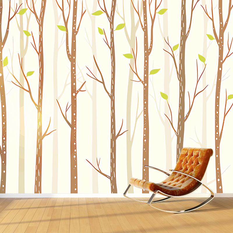 Extra Large Wall Mural Minimalist Unique Wall Covering in Pastel Brown