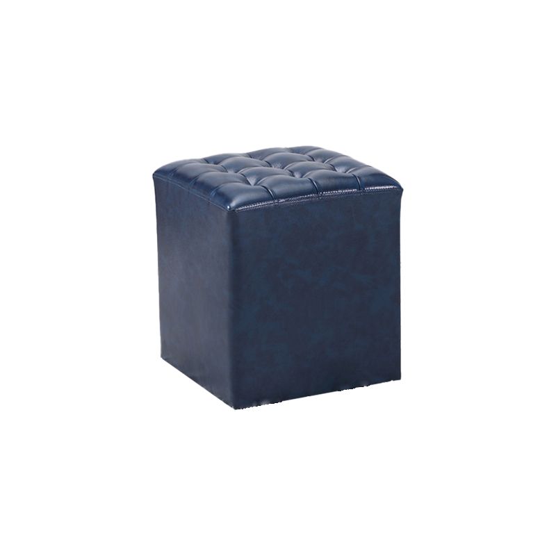 Genuine Leather Ottoman Tufted Square Whole Colored Water Resistant Cube Ottoman