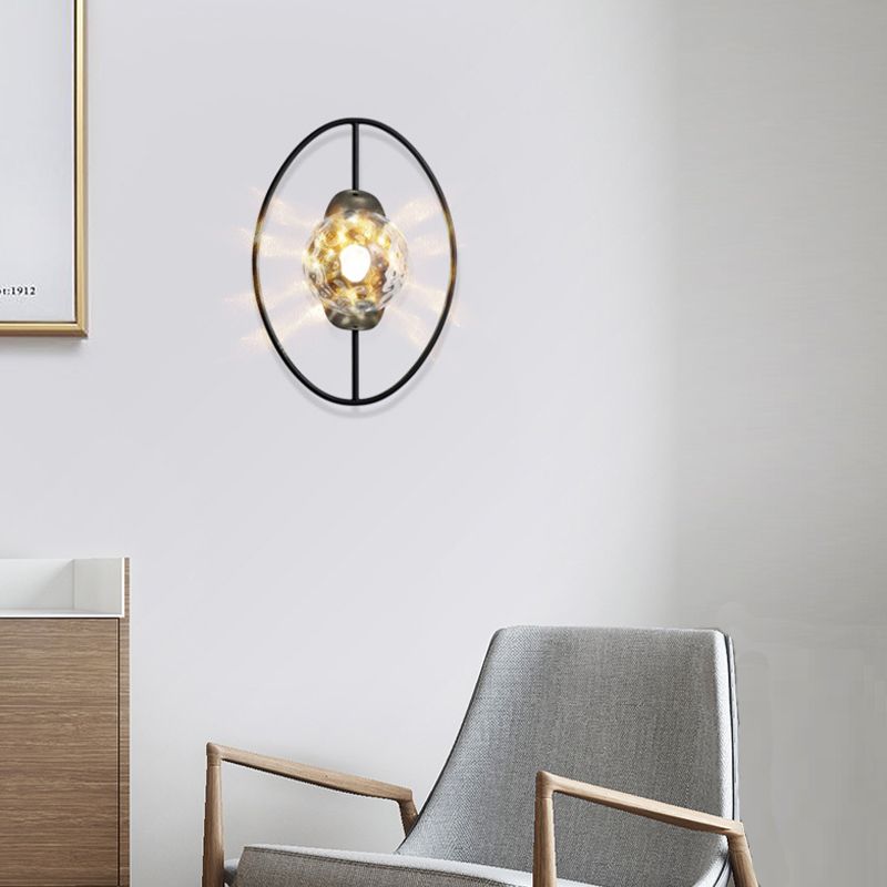 Contemporary Wall Sconce Globe Shade Wall Light Fixture for Bedroom