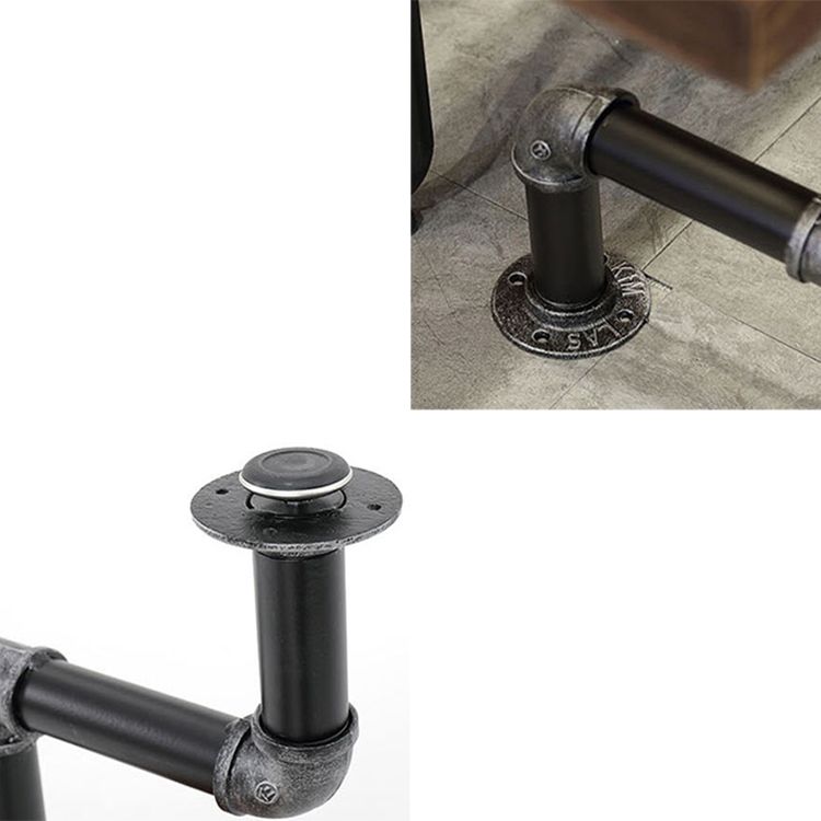 Industrial Bar-height Table Solid Wood Top Bistro Pub Table for Patio Use