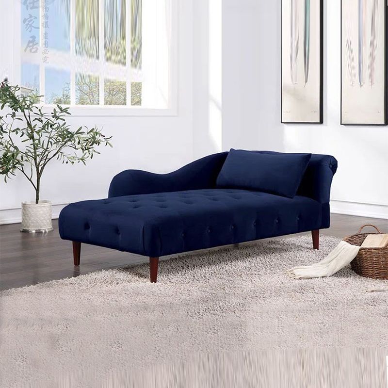 Traditional One Armed Chaise Flared Arms with Legs for Living Room