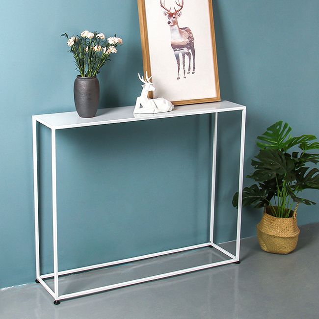 Iron Modern Console Table 31.5-inch Tall End Table with Frame Base