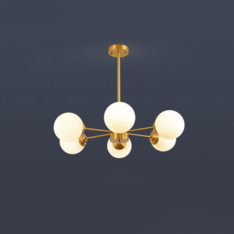 Lampade per lampadario moderno di rame Sputnik lampada a sospensione per soggiorno per soggiorno