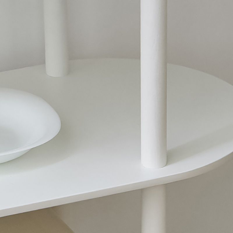 Modern White Solid Wooden Bookcase Open Shelf Bookshelf for Bedroom