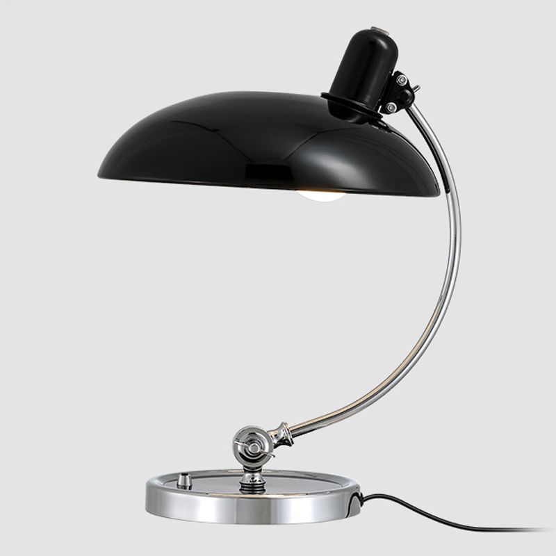 Lampada da tavolo regolabile a filo a cupola lampade da tavolo a singola luce metallica per camera da letto