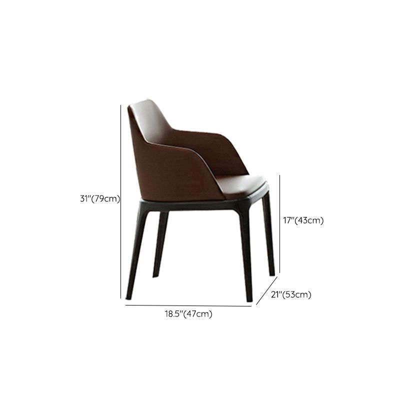 Contemporary Kitchen Dining Chairs Upholstered Chairs with Solid Wood Base