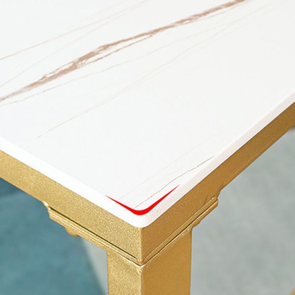 Rectangle Pub Table Glam Style Bar Height Bar Table for Indoor