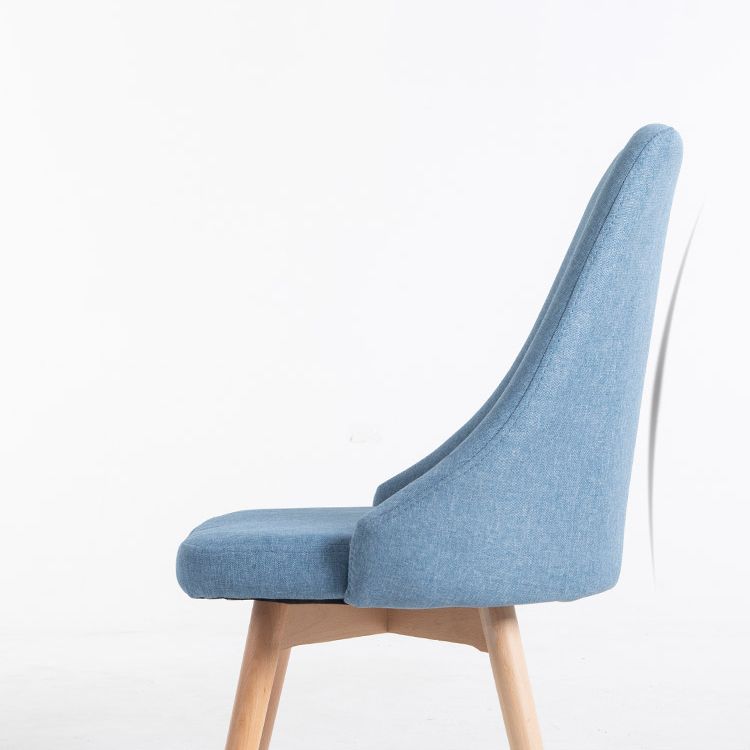 Scandinavian Beech Upholstered Side Chair Parsons Dining Chair for Home