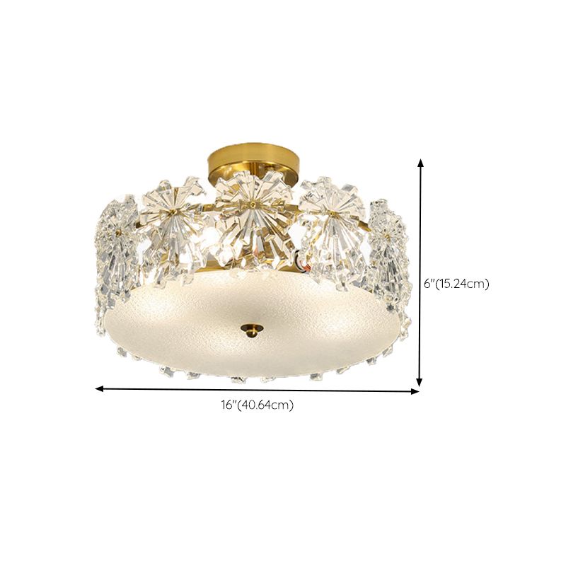 Nordic Ceiling Light Creative Glass Flush Mount Light Fixture for Bedroom