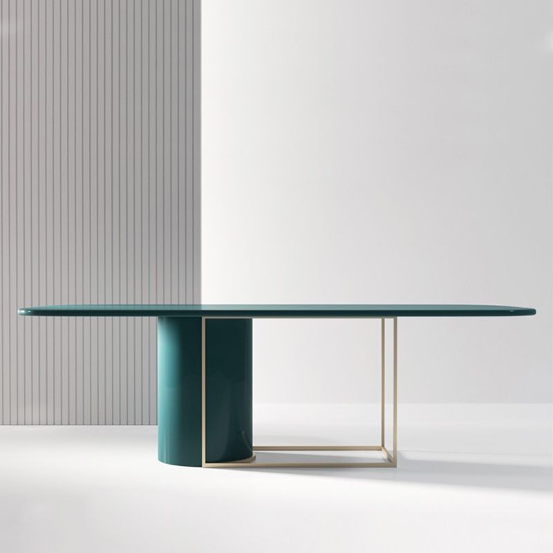 Glam Curved Office Desk Pedestal Solid Wood Executive Desk for Office