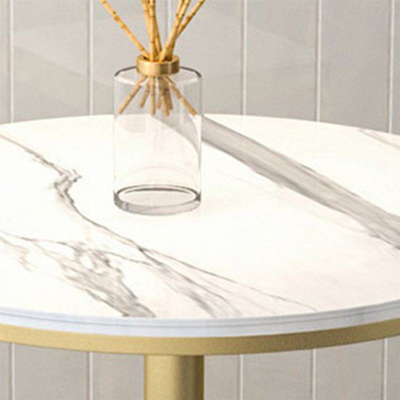 Round Pub Table Glam Bar Height 41-inch Pedestal Bar Table for Indoor