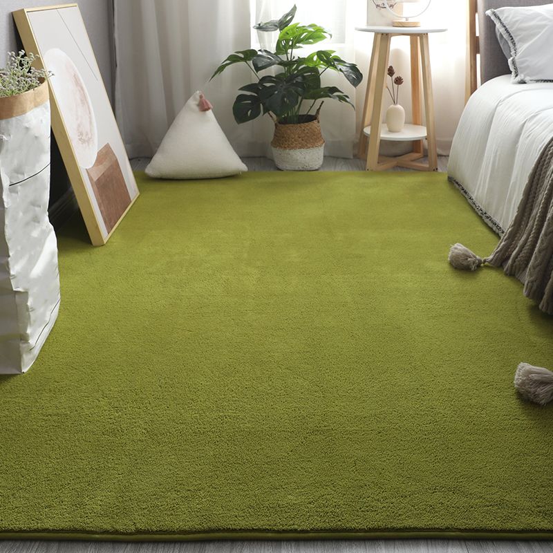 Calming Plain Shag Rug Polyester Indoor Carpet Non-Slip Backing Area Carpet for Home Decoration