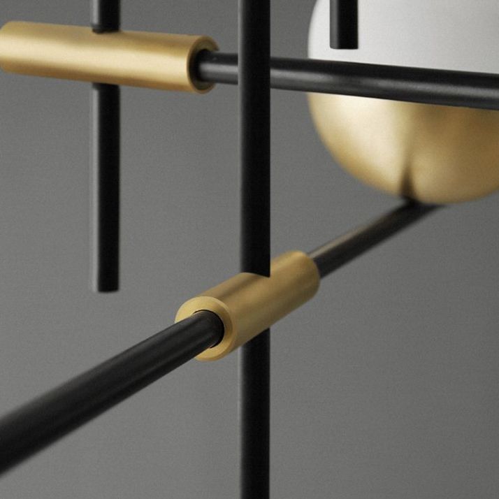 Gold Nut Shaped Suspension Light Nordic White Glass Island Ceiling Light for Living Room